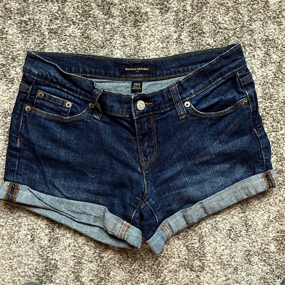 Denim Shorts Cuffed Banana Republic